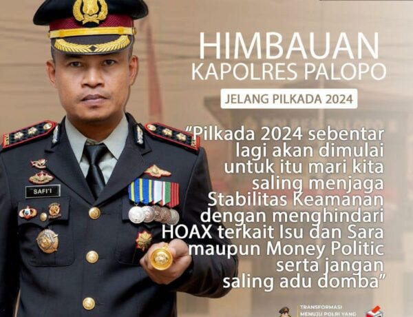 Kapolres AKBP Safi’i Nafsikin Pesan Begini Jelang Pilkada Palopo 2024